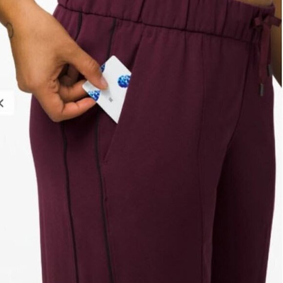 * NWT LULULEMON On the Right Track Pant Sz4 Dark Adobe/Black Size 4 - Picture 7 of 9